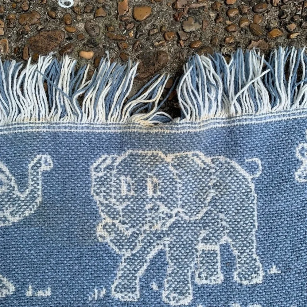 Vintage 1993 MWW All Things Bright and Beautiful Woven Tapestry Throw‎ Blanket